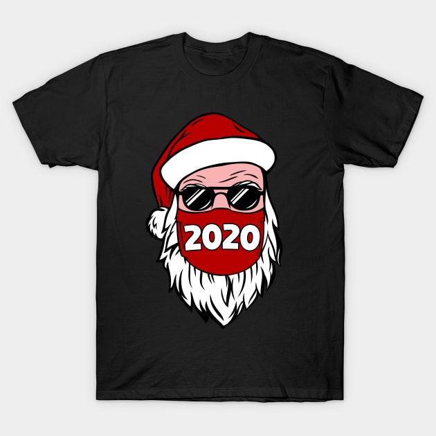 Masked Santa Claus Christmas 2020 Family Pajamas For Xmas Party T-Shirt by Herotee